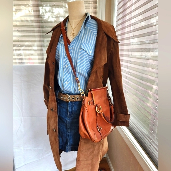 joseph horne Other - Vintage suede trench coat size 38 Indiana Jones style